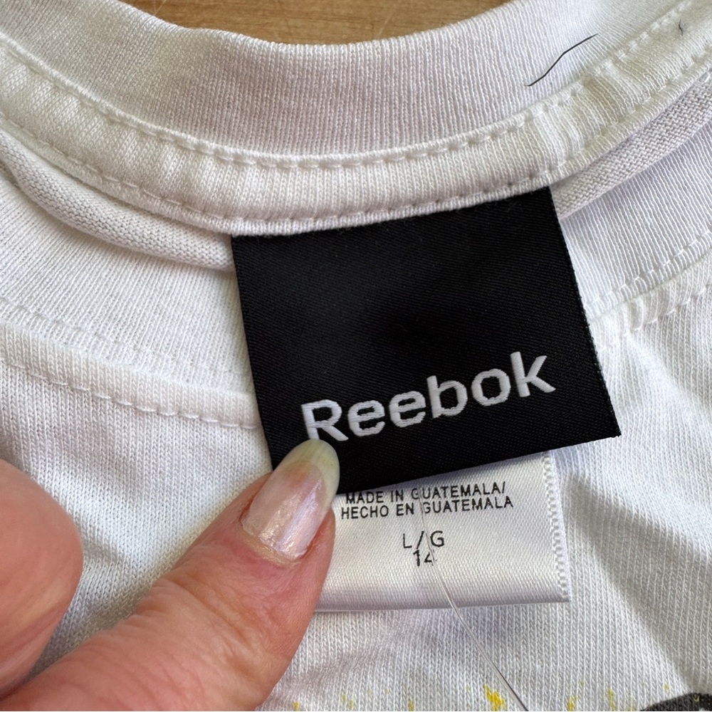 Pittsburgh Steelers NFL Reebok short sleeve ,girls, white tshirt size 14 NWT - Picture 8 of 8